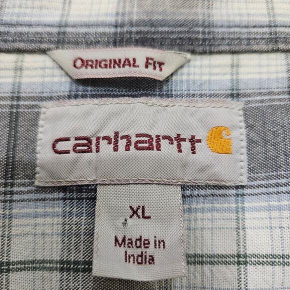 Men's Short Sleeve Carhartt Button Down Shirt Size XL - Picture 2 of 11